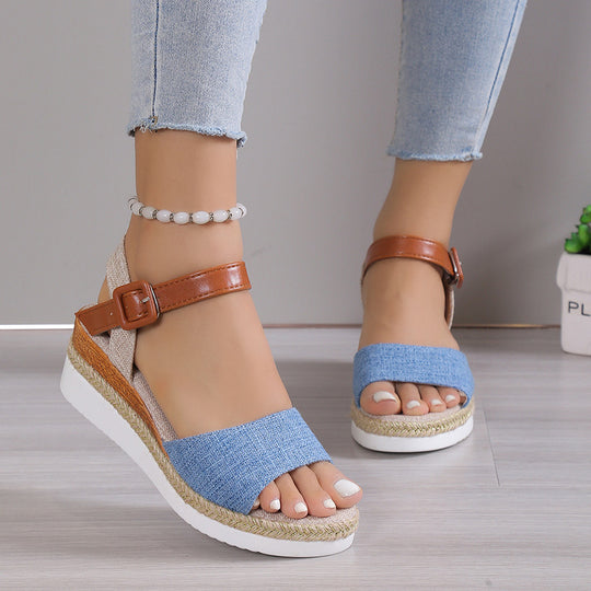 Damen Raffinierte Sandalen im Espadrille-Stil EB