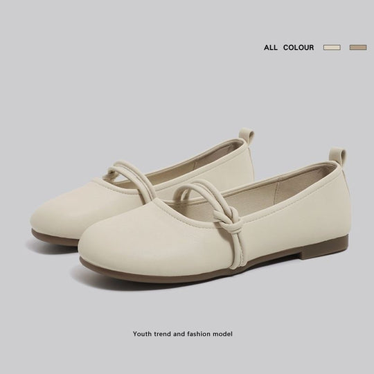Damen Komfortable Ballerinas mit modischem Knotendesign EB