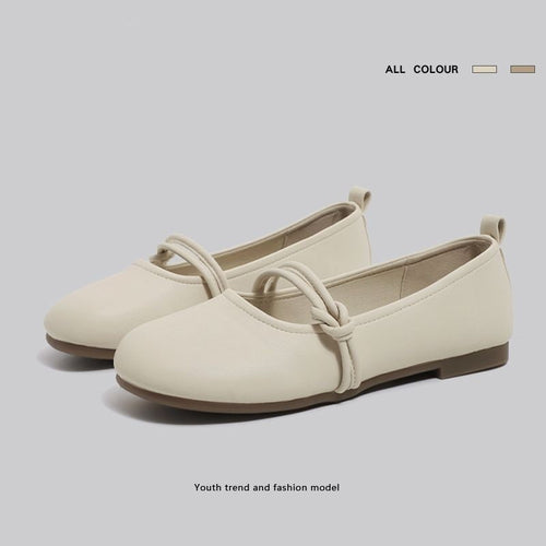 Damen Komfortable Ballerinas mit modischem Knotendesign EB
