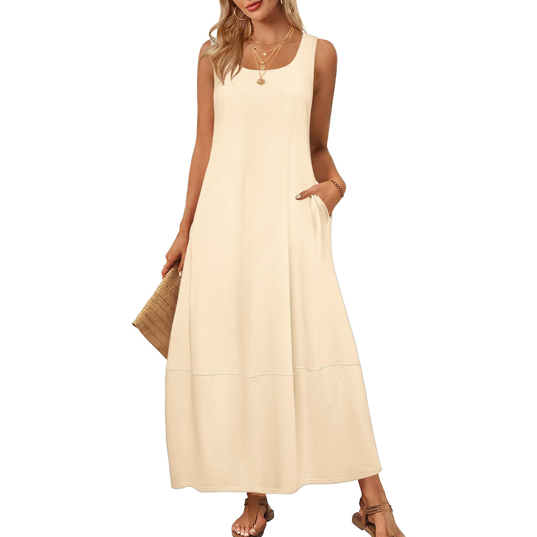 Damen Maxikleid im entspannten Schnitt mit praktischen Taschen EB