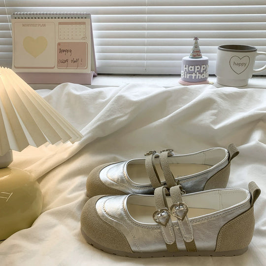 Damen Elegante und gemütliche Slip-On Schuhe mit doppeltem Riemen EB