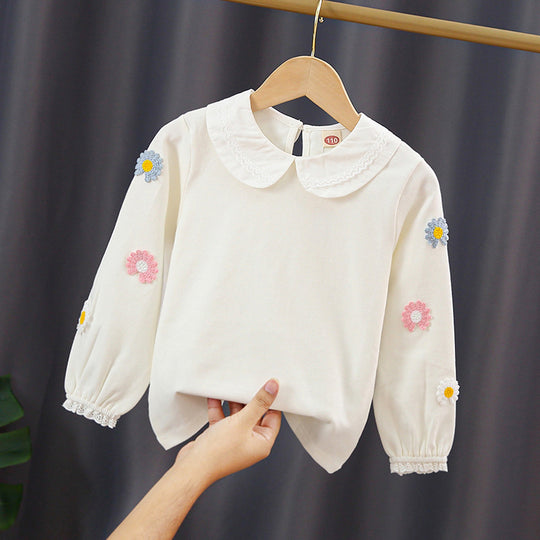 Mädchen Sweatshirt mit floralem Stickdesign EB