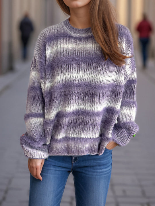 Damen kuscheliger Strickpullover mit Flair EB