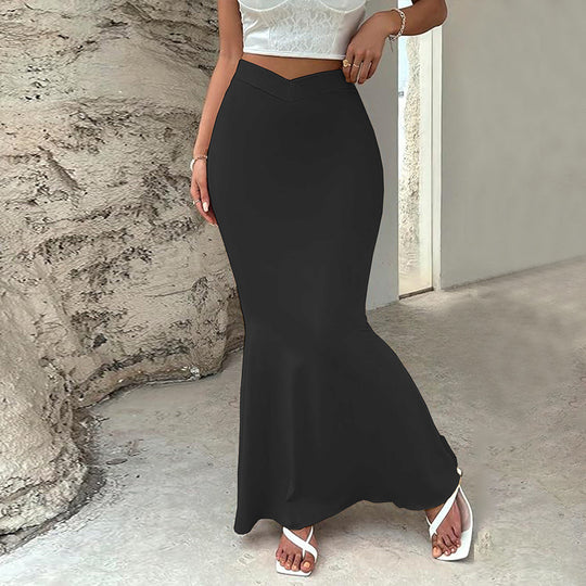 Damen figurbetontes Bleistiftkleid mit schwingendem Saum EB