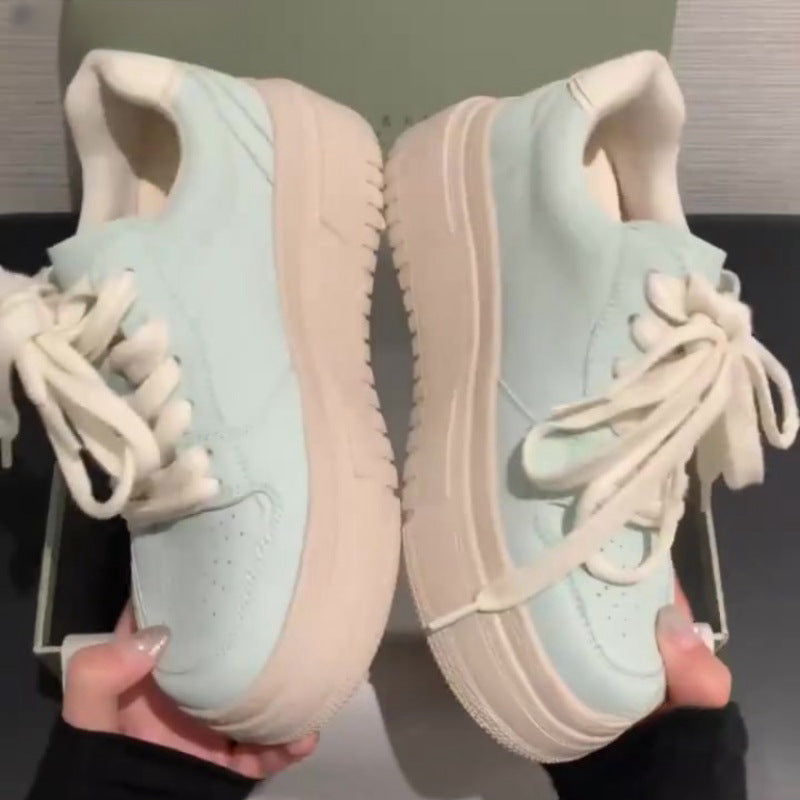 Damen Sneakers mit dicker Plateausohle und atmungsaktivem Obermaterial EB