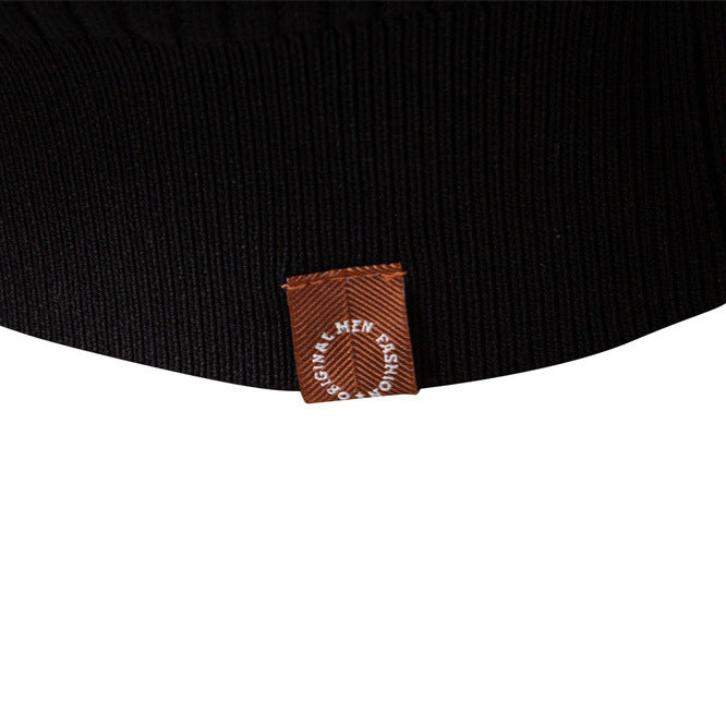Herren Strickpullover mit feinem Rippenmuster und modischem Knopfdetail EB