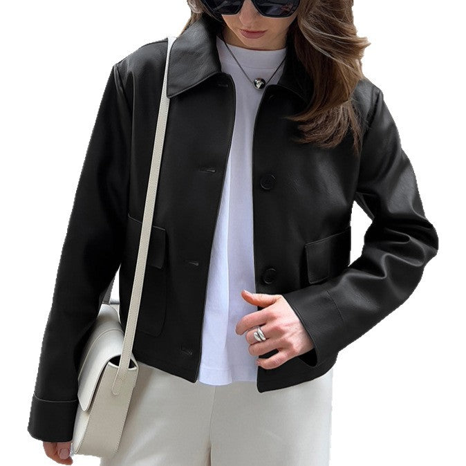 Damen Modische jacke im eleganten Cropped-Schnitt mit praktischen Taschen EB