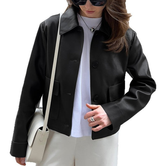 Damen Modische jacke im eleganten Cropped-Schnitt mit praktischen Taschen EB