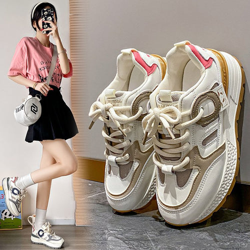 Damen Komfortable Sneakers mit innovativem Design und atmungsaktiver Mesh-Oberfläche EB