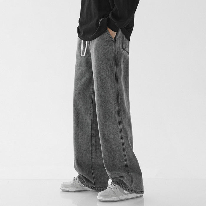 Herren weite Denim-Hose im modernen Vintage-Stil EB