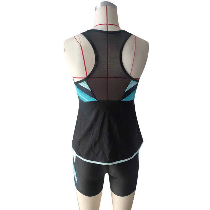 Damen Sportliches Tankini-Set mit stylischem Reißverschluss EB