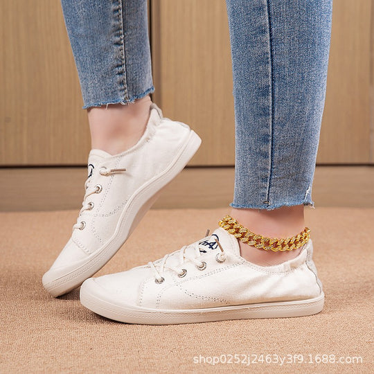 Damen lässige Sneaker mit atmungsaktiver Obermaterialstruktur und flexiblem Fußbett EB