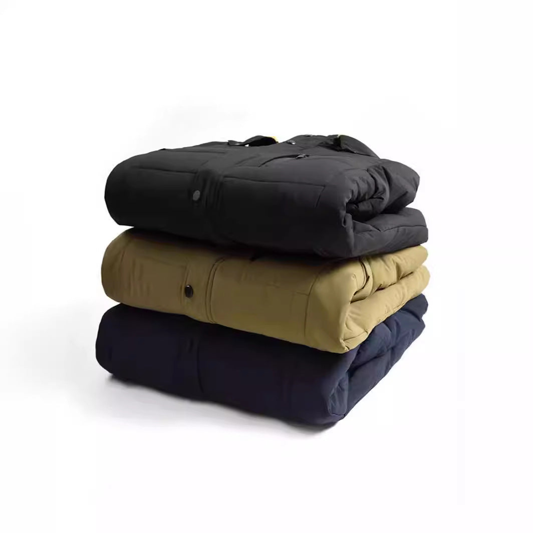 Herren Winterparka mit wärmendem Teddyfutter, abnehmbarer Kapuze und hoher Stehkragen EB