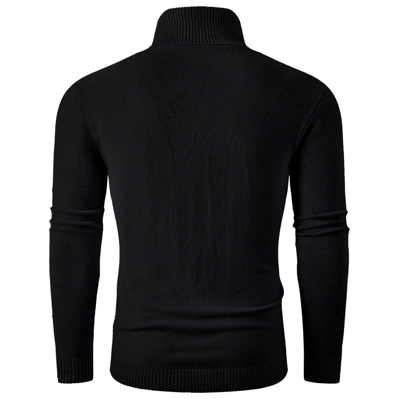 Herren eleganter Rollkragenpullover mit strukturiertem Design EB