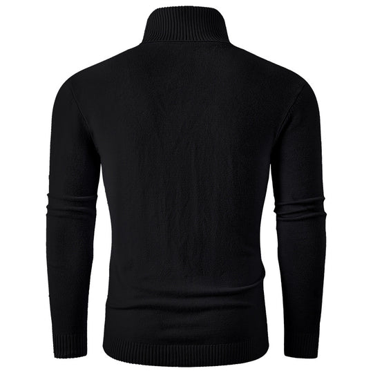 Herren eleganter Rollkragenpullover mit strukturiertem Design EB