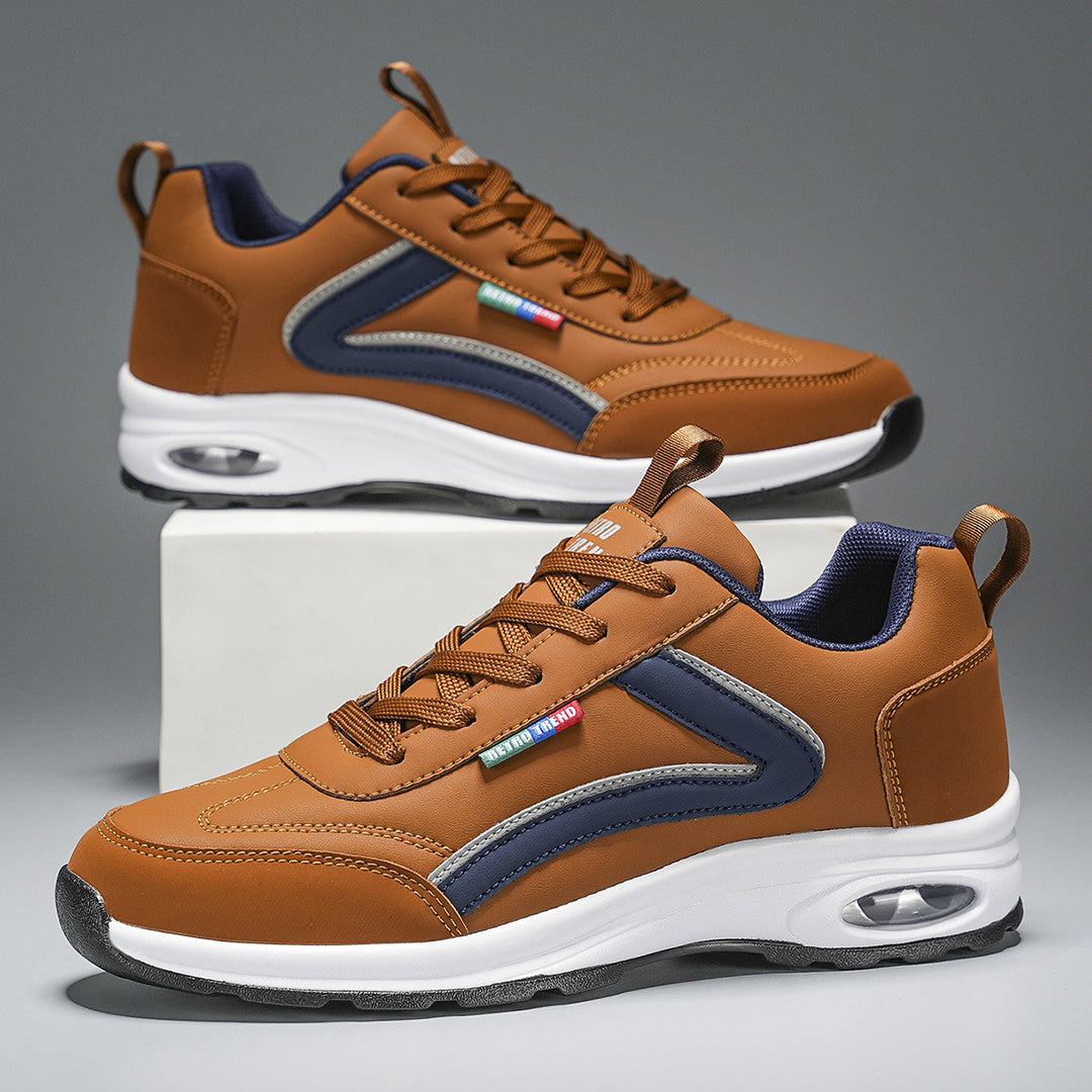 Herren atmungsaktive Freizeit-Plateau-Sneaker mit Luftkammersohle und gepolstertem Komfortfußbett EB