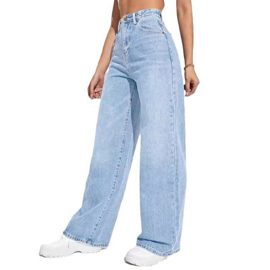 Damen Weit geschnittene Jeans im Vintage-Stil EB
