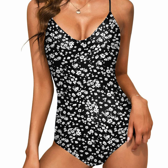 Damen Triangel-Bikini mit verspieltem Karomuster und schmalen Bindebändern EB