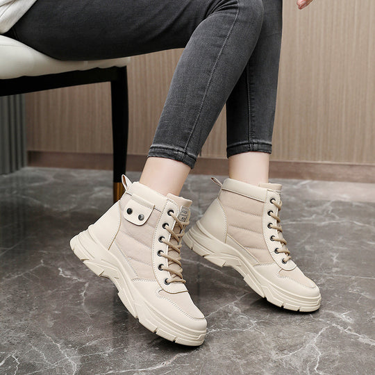 Damen modische High-Top Sneakers mit dämpfendem Profil und verstärktem Kragen EB