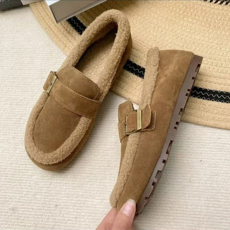 Damen Weiche Velours Hausschuhe mit wärmendem Fleece-EB