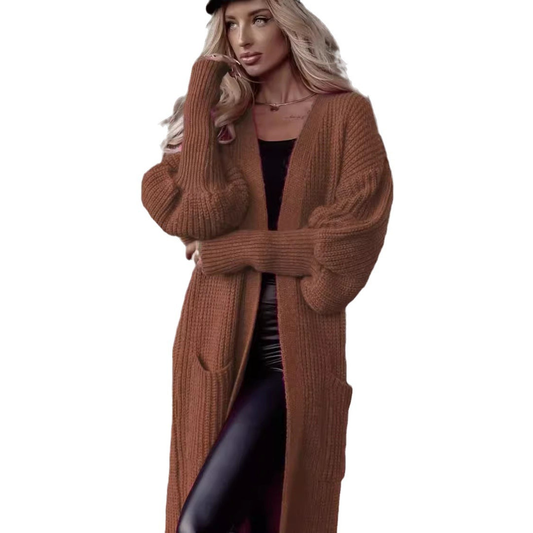 Damen Strickmantel mit lässigem Oversized-Schnitt und praktischen Taschen EB