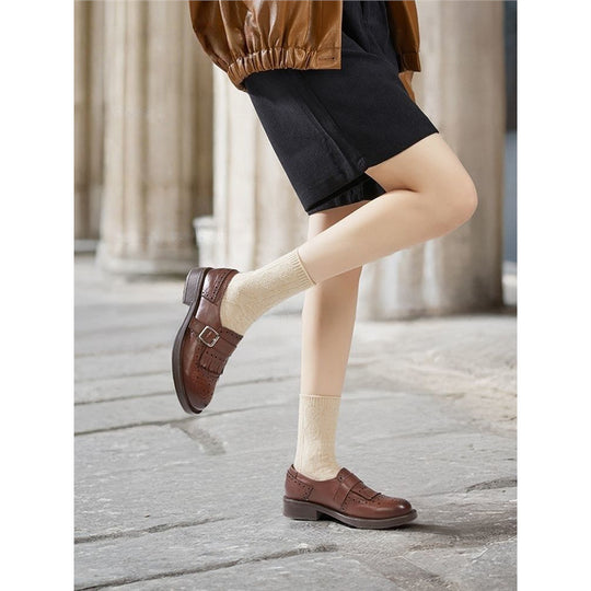 Damen elegante Slipper mit dekorativem Schnallen-Design EB