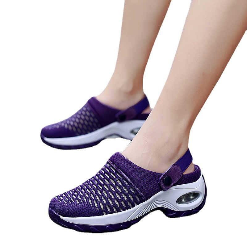 Damen Atmungsaktive Clogs mit elastischem Komfort und rutschfester Sohle EB