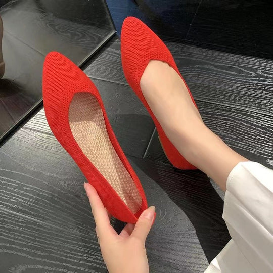Damen elegante und atmungsaktive Ballerinas mit flexiblem Fußbett EB