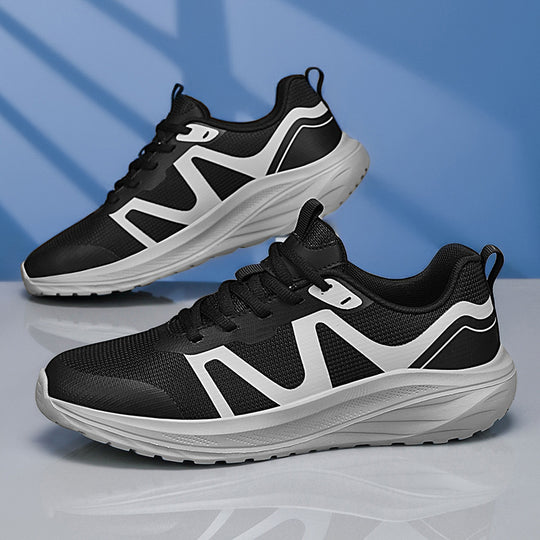 Unisex leichte Mesh‑Walking‑Sneaker mit ergonomischer Wellen‑Zwischensohle und rutschfester Laufsohle EB