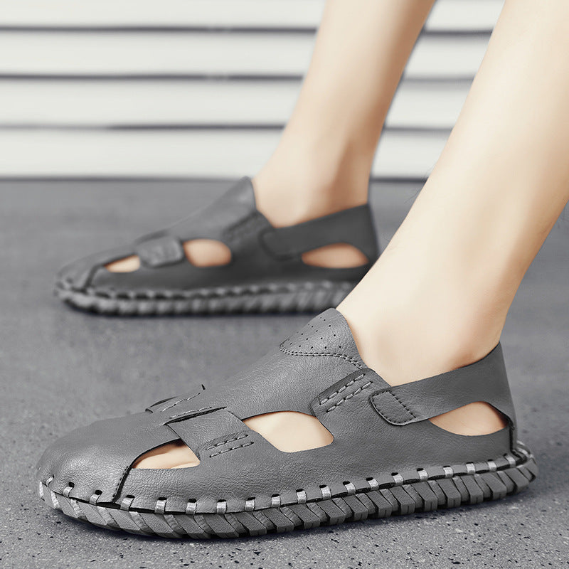 Damen luftige Leder Sandalen EB