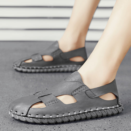 Damen luftige Leder Sandalen EB