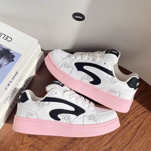 Damen Trendige Sneakers mit verspieltem Design und atmungsaktiver Netzstruktur EB