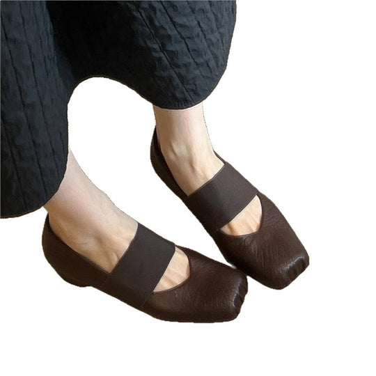 Damen moderne Slingback Ballerinas mit elastischem Riemendesign EB