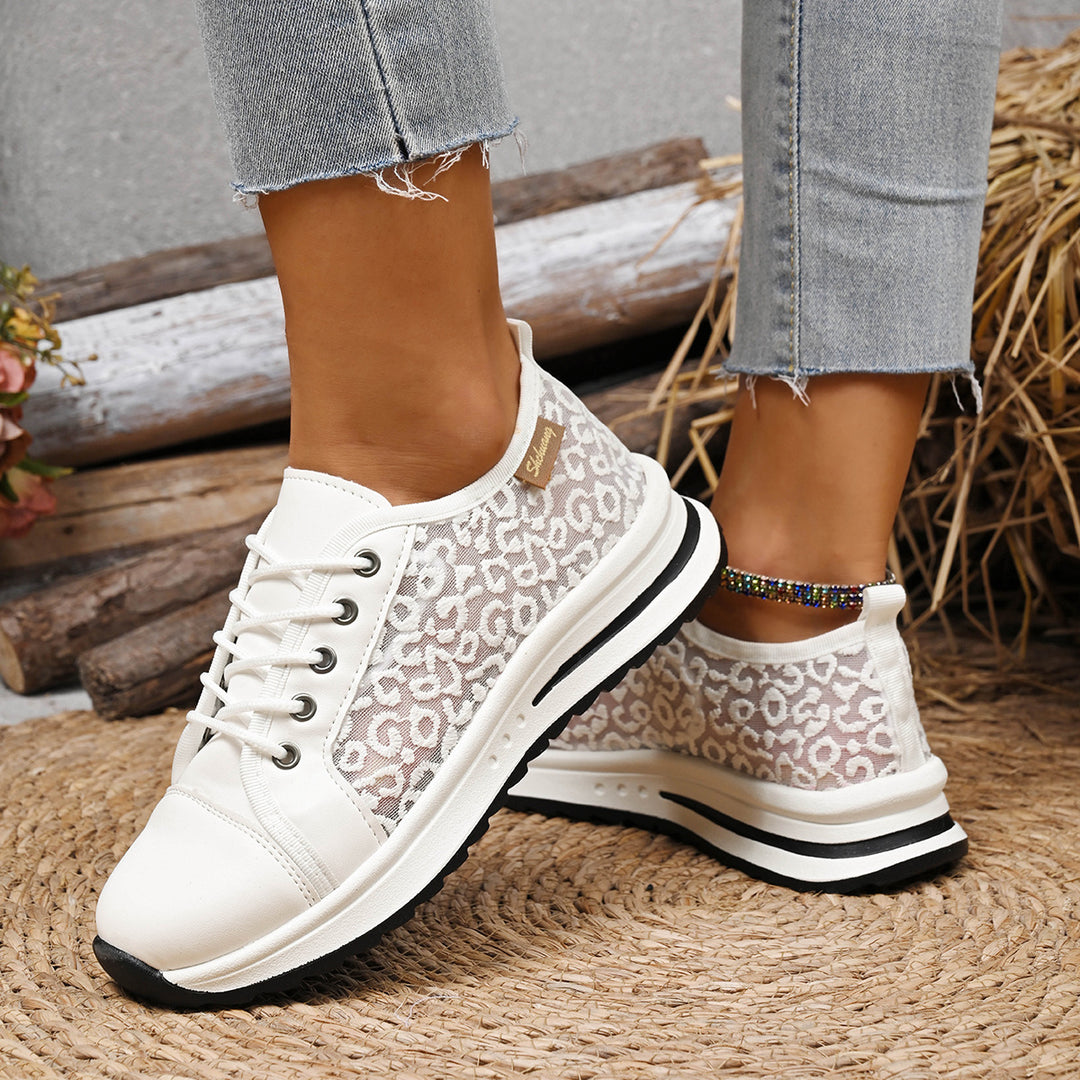 Damen Sportliche Sneakers mit luftiger Textur und rutschfester Sohle EB
