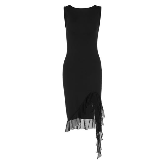 Damen Elegantes Kleid mit Rüschendetails und figurbetontem Schnitt EB
