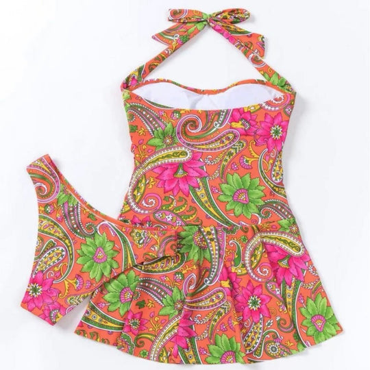 Damen Bademode mit romantischem Paisleymuster EB