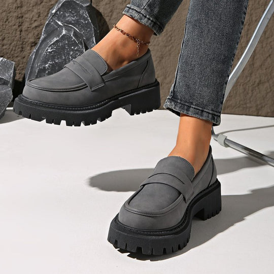 Damen Chunky Mokassins mit robustem Profil EB