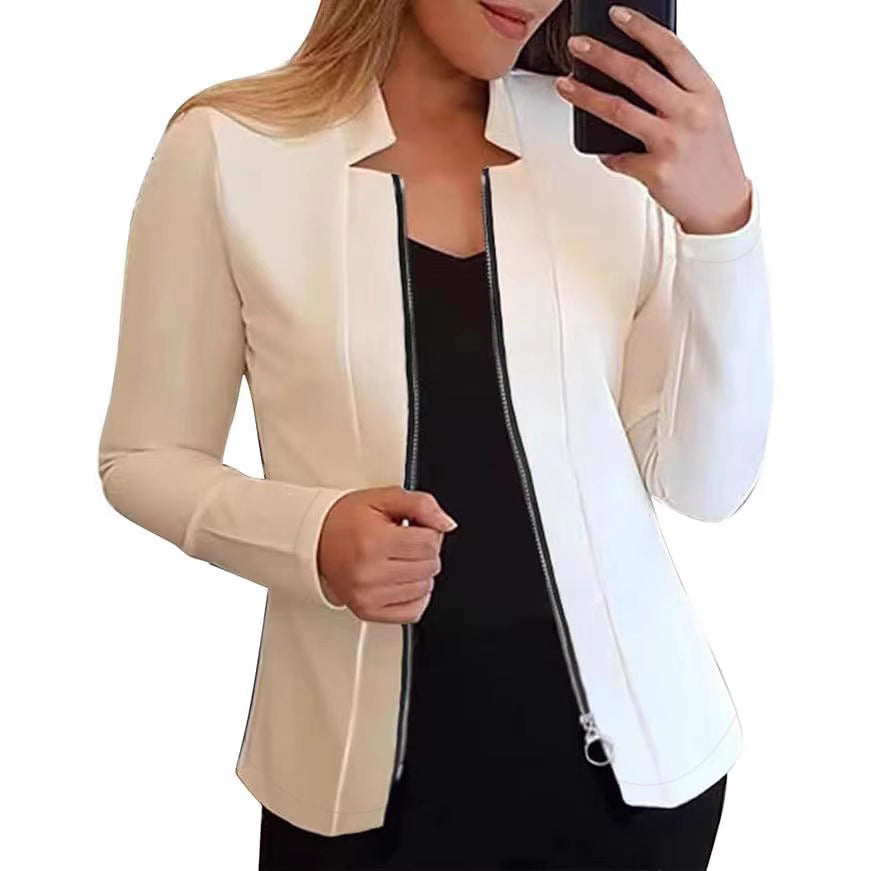 Damen Bikerjacke mit innovativem Schnitt und praktischen Reißverschlussdetails EB