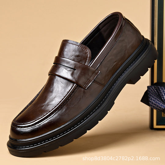 Herren Elegante Leder Mokassins mit rutschfester Sohle und komfortablem Innenfutter EB