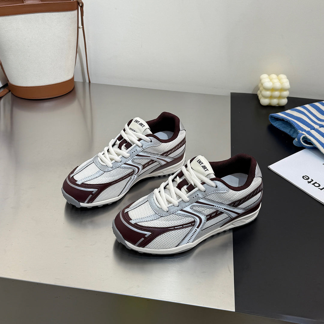 Damen sportliche Mesh-Sneaker mit dämpfender Sohle und atmungsaktivem Design EB