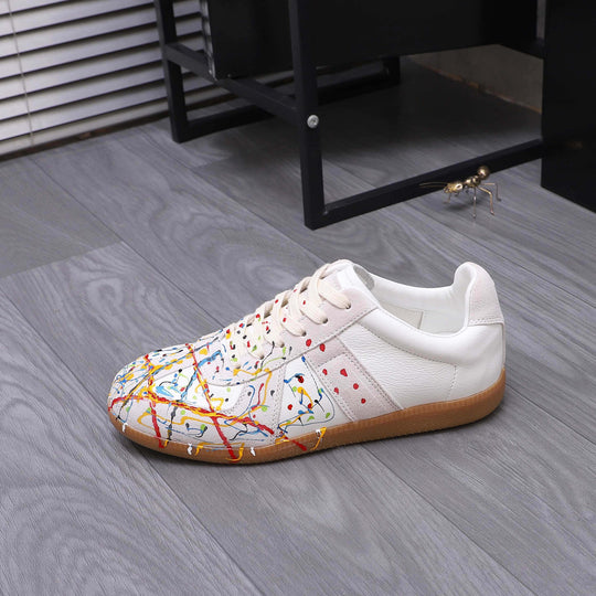 Damen Designer Sneakers mit künstlerischem Spritzmuster EB