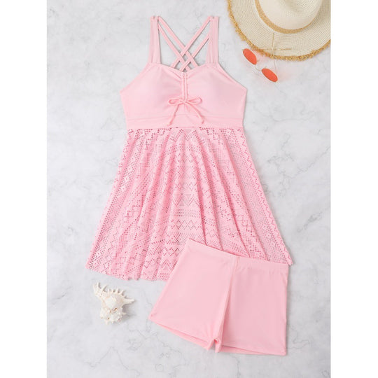 Damen Strandkleid mit sportlichem Schnitt und integriertem Shorts EB