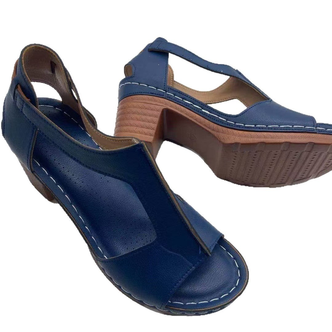 Damen Komfortable Wedge-Sandaletten mit verstellbarem Riemendesign und ergonomischem Fußbett EB