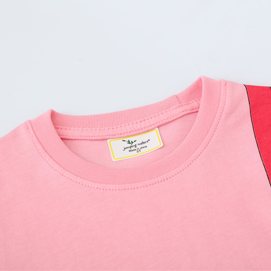 Mädchen T-Shirt Kleid mit kreativem Taschenmotiv EB