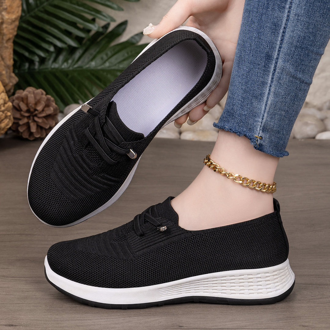 Damen Atmungsaktive Slip-On Sneakers mit dämpfender Sohle EB