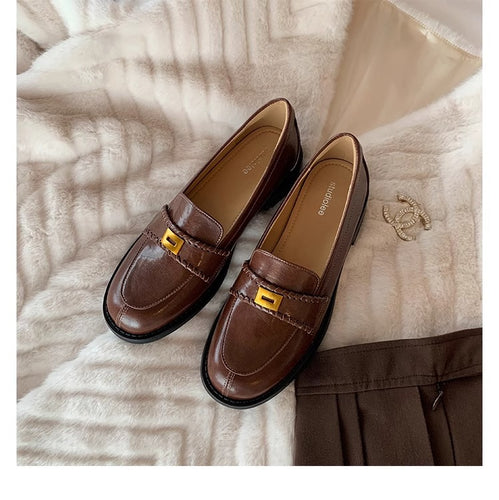 Damen Elegante Mokassins mit modischem Riemendetail EB