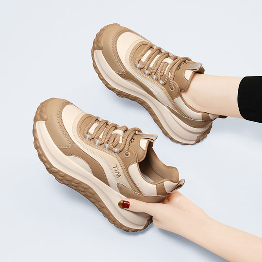 Damen trendige Plattform-Sneaker mit dämpfender Sohle EB