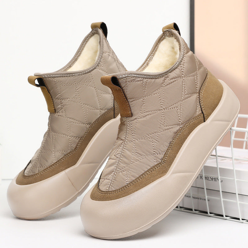 Damen isolierte Winterstiefel mit rutschfester Sohle und kuscheligem Innenfutter EB