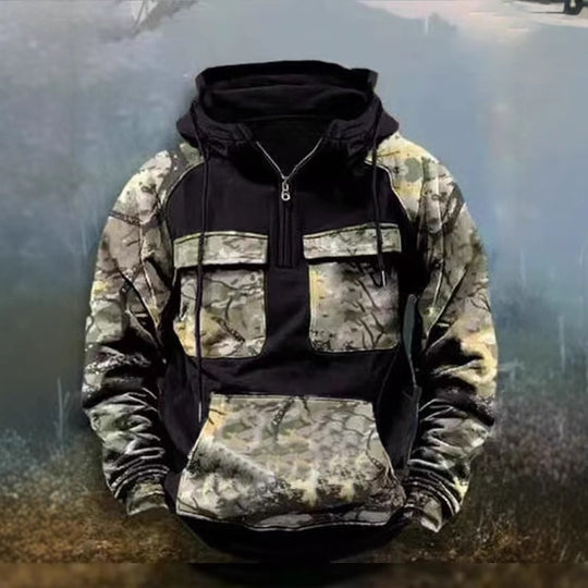 Herren Camouflage Funktionskapuzenpullover EB