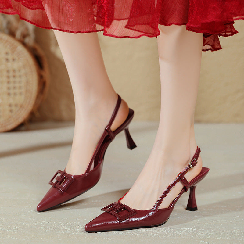 Damen Slingback-Pumps mit eleganter Schnallenapplikation EB